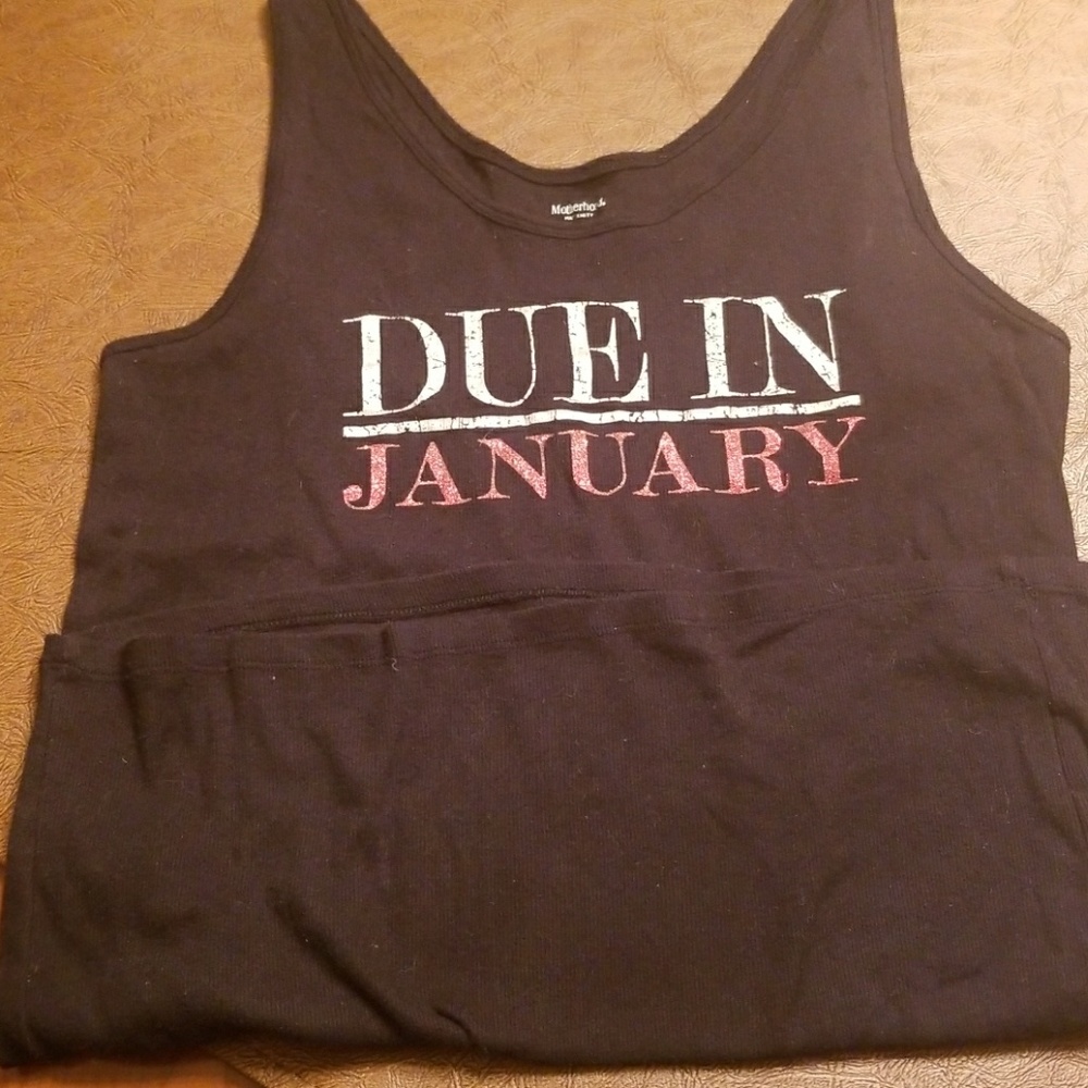 Due in January maternity tank top - Picture 2 of 3